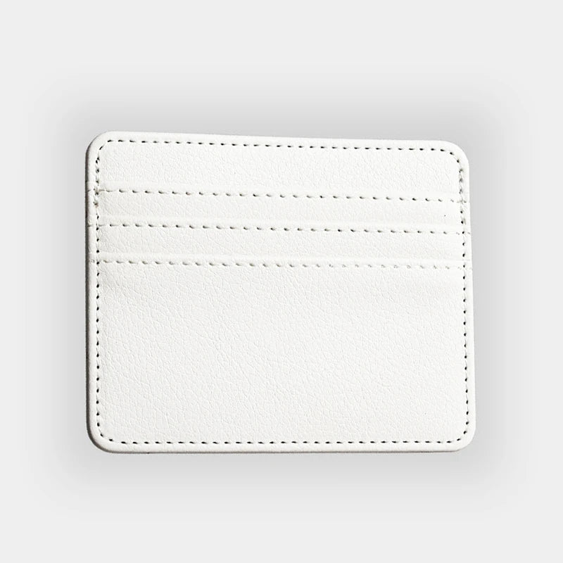 Candy Color PU Leather Card Holder - Multi-Slot Slim Wallet for Credit/Id Cards